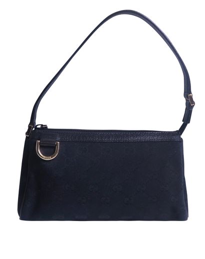 Abbey Pochette, &pound;295, Handbags, Black, Canvas, Front view
